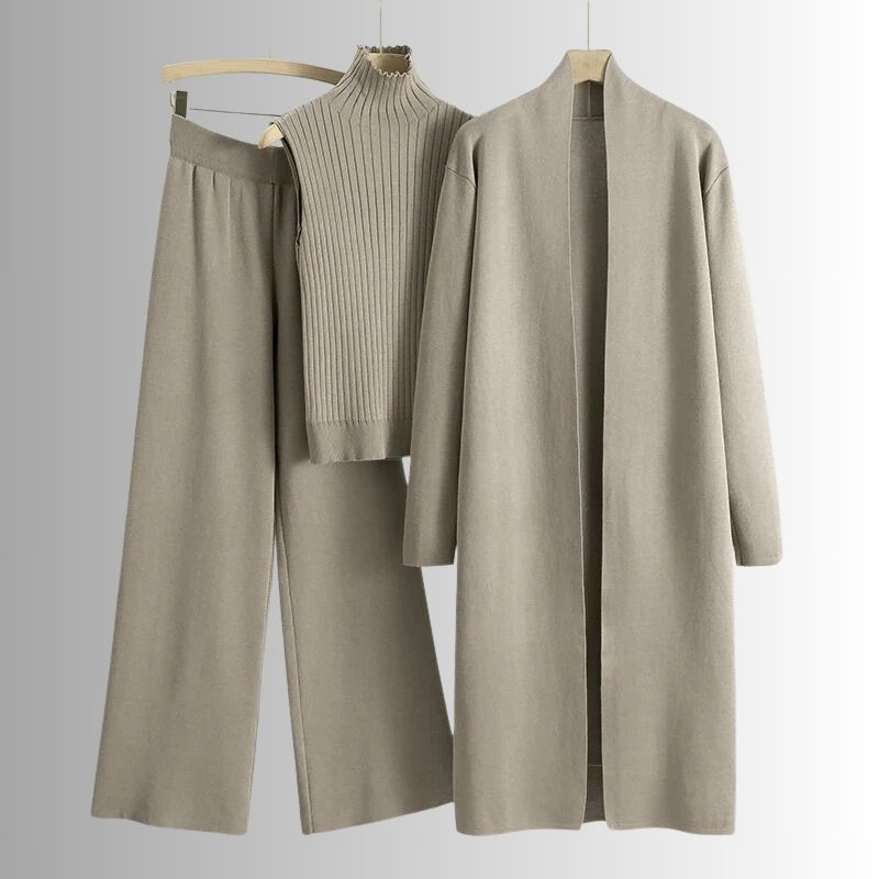 Noa - レディース 3点セット ニット（コート・トップス・パンツ）