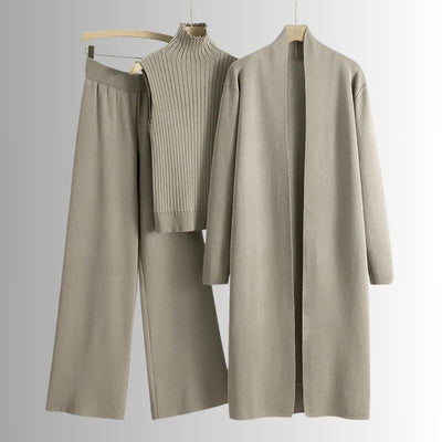Noa - レディース 3点セット ニット（コート・トップス・パンツ）