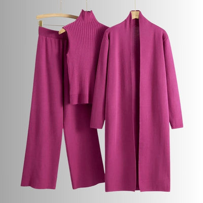 Noa - レディース 3点セット ニット（コート・トップス・パンツ）