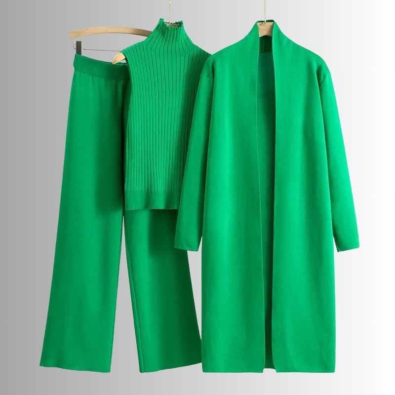 Noa - レディース 3点セット ニット（コート・トップス・パンツ）