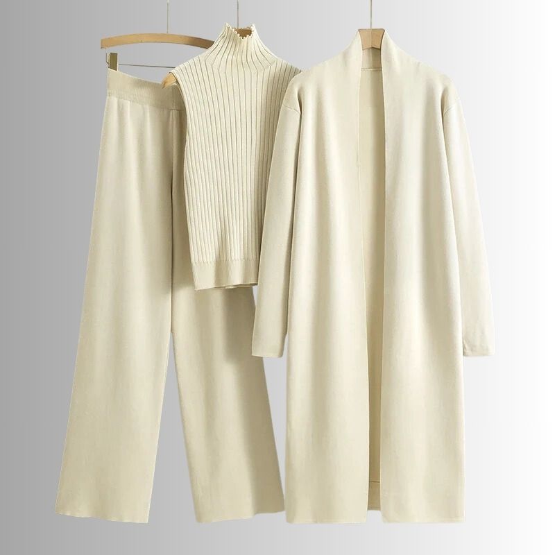 Noa - レディース 3点セット ニット（コート・トップス・パンツ）